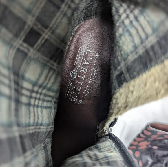 L'Artiste Spring Step Wing-Tip POLKA DOT Boots sz. 36/ 5.5-6 PERIGNON Leather - Picture 12 of 16